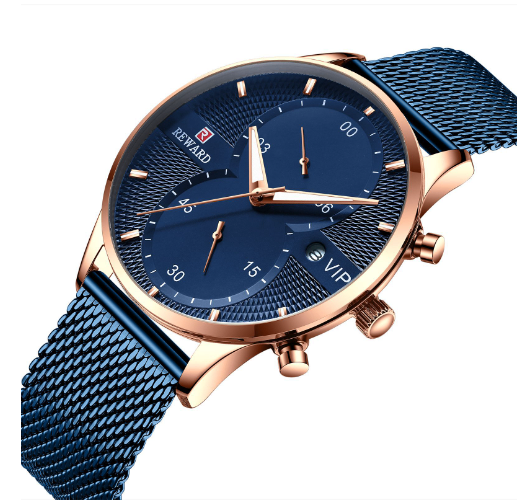 Aurora Mesh Chronograph Quartz Watch for Men