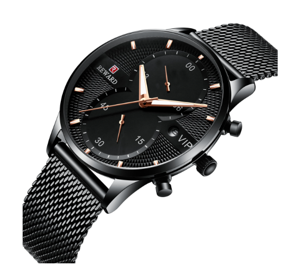 Aurora Mesh Chronograph Quartz Watch for Men
