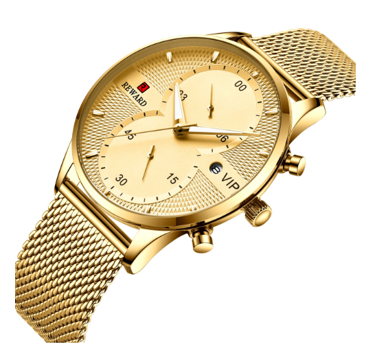 Aurora Mesh Chronograph Quartz Watch for Men