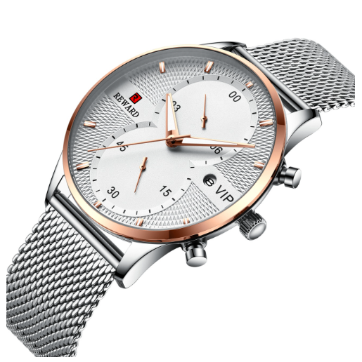 Aurora Mesh Chronograph Quartz Watch for Men